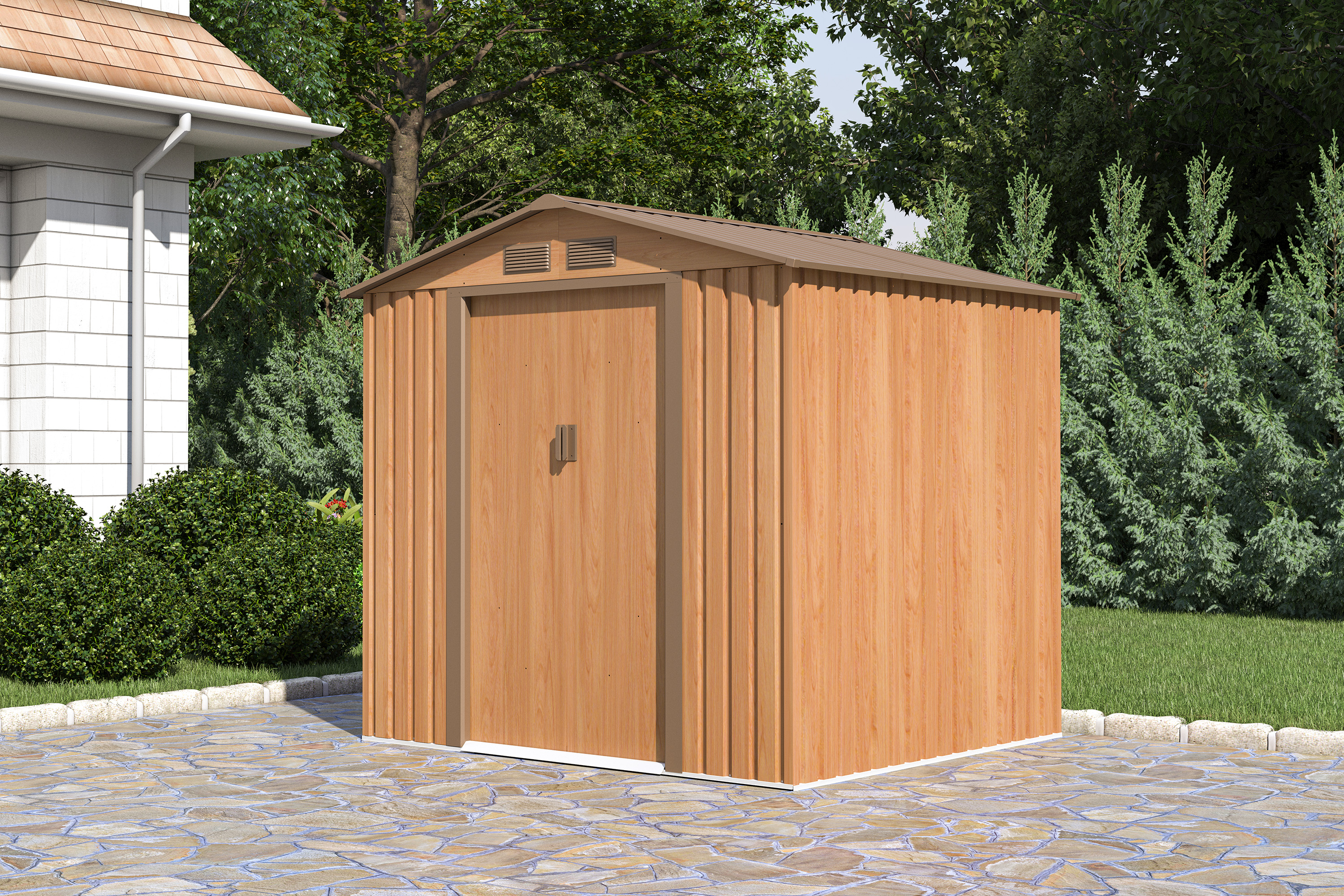 Zahradní domek VECTOR 7x6 Dub/Hnědá - Hardmaister