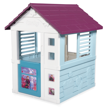 Dziewczynka w środku domku kraina lodu smoby