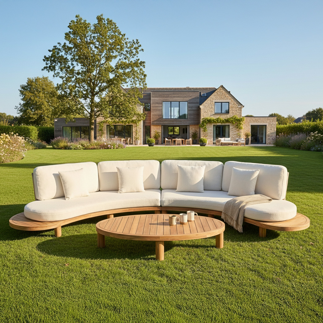 LUMIA CAFFE Zahradní roh z akátového dřeva - Bjørkka