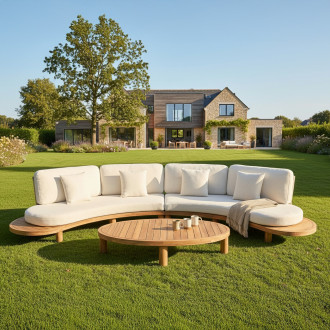 LUMIA CAFFE Zahradní roh z akátového dřeva - Bjørkka