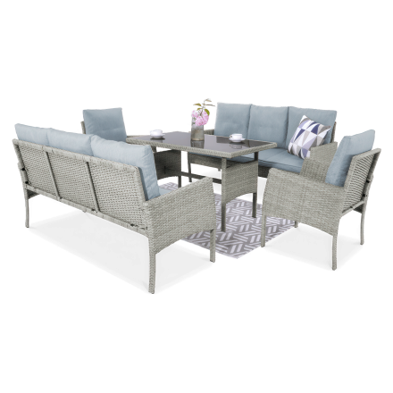 Zestaw ogrodowy technorattan CORTINA FAMILY Dolphin Grey