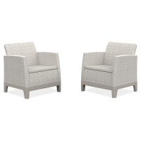 Dvě křesla Scandi Forma Duo Pebble Grey-Soft Beige / Oat - Keter