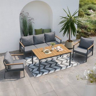 Jídelní set nábytku EDISON DINING Dark Grey - Bjørkka