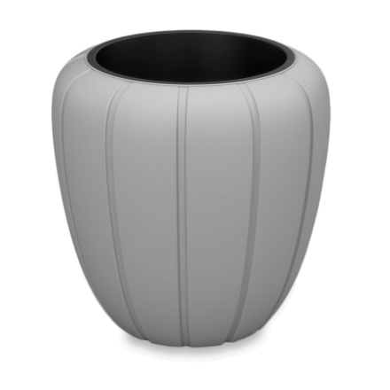 Ozdobna doniczka GAJA 40x43cm szara - LAMELA