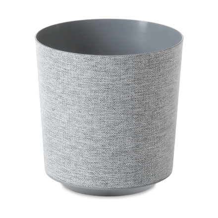 Ozdobna donica GAMA 25cm textil szara - LAMELA