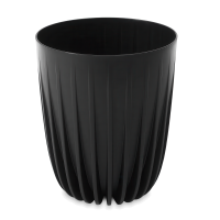 MIRA Eco recyklovaný 30cm dekorativní květináč černý - LAMELA