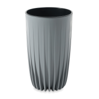 Vysoký zahradní květináč MIRA ECO wood 30cm šedý - LAMELA