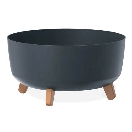 Gracia Nízký květináč na nožkách 38x38x19cm antracit - PROSPERPLAST