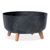 Květináč na nožičkách Gracia Low Betone Effect 38x38x19cm antracit - PROSPERPLAST