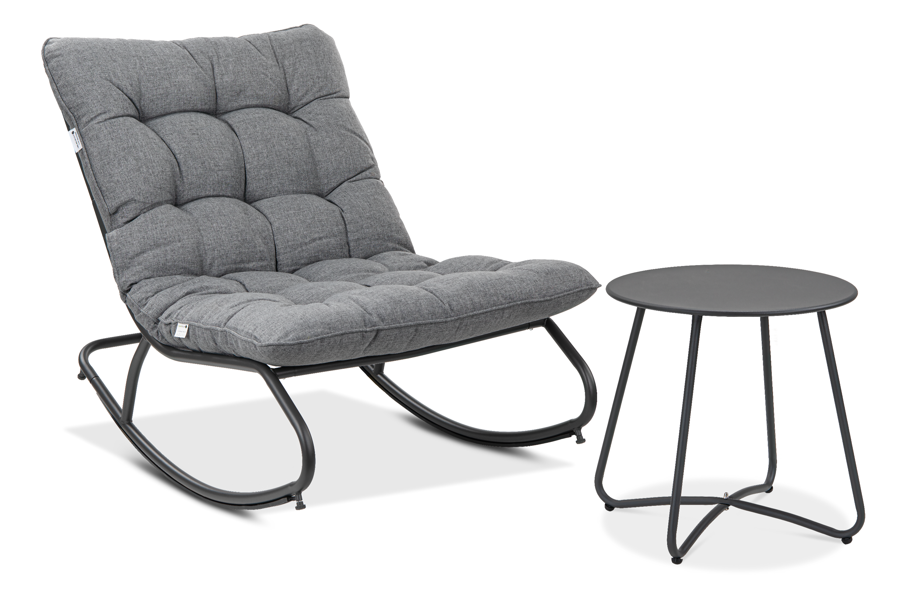 Zahradní houpací křeslo AGAVA s stolkem ART Dark Grey - Bjørkka