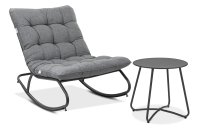 Zahradní houpací křeslo AGAVA s stolkem ART Dark Grey - Bjørkka