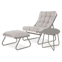 Zahradní set židle a stolu VISTA RELAX PLUS Grey/Beige - Bjørkka