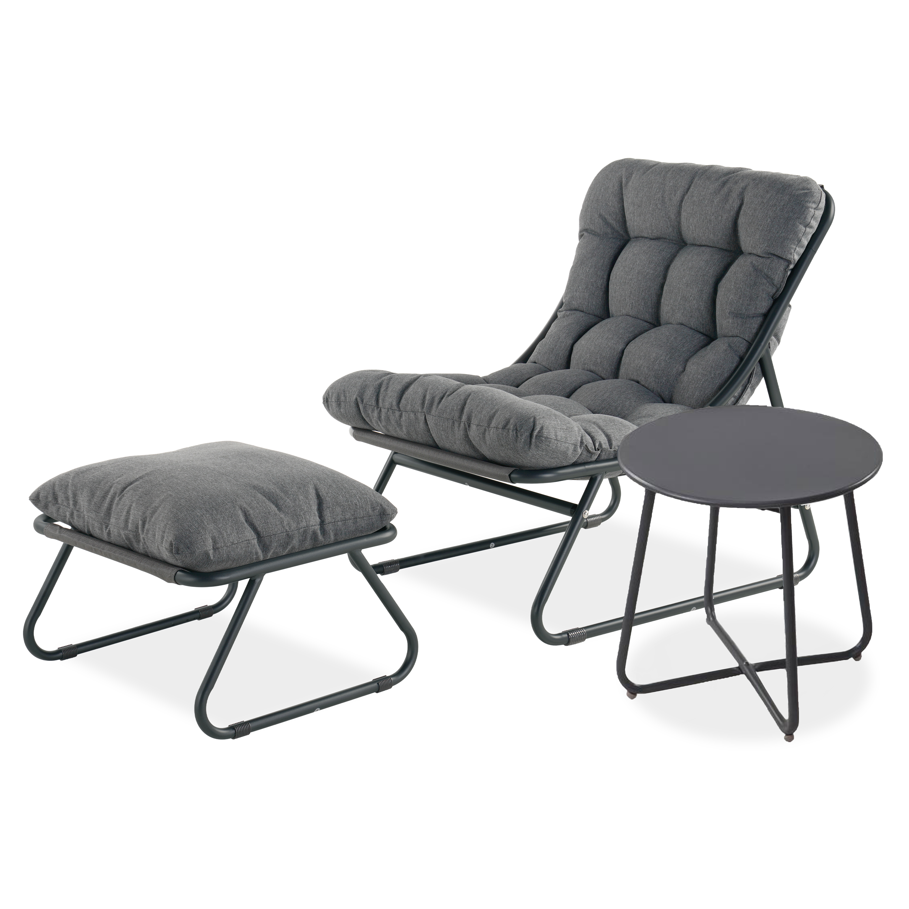 Zahradní set se stolem VISTA RELAX PLUS Dark Grey - Bjørkka