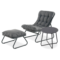 Zahradní set se stolem VISTA RELAX PLUS Dark Grey - Bjørkka