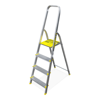 Čtyřstupňový hliníkový žebřík BS-DA4, 150 kg - BAYERSYSTEM