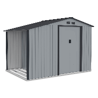 Zahradní domek s kůlnou MADISON 278x191cm světle šedý - Hardmaister