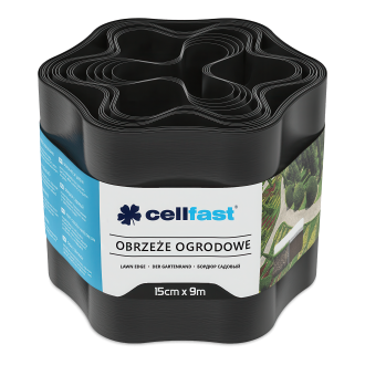 Zahradní obruba 15 cm x 9,0 m černá Cellfast
