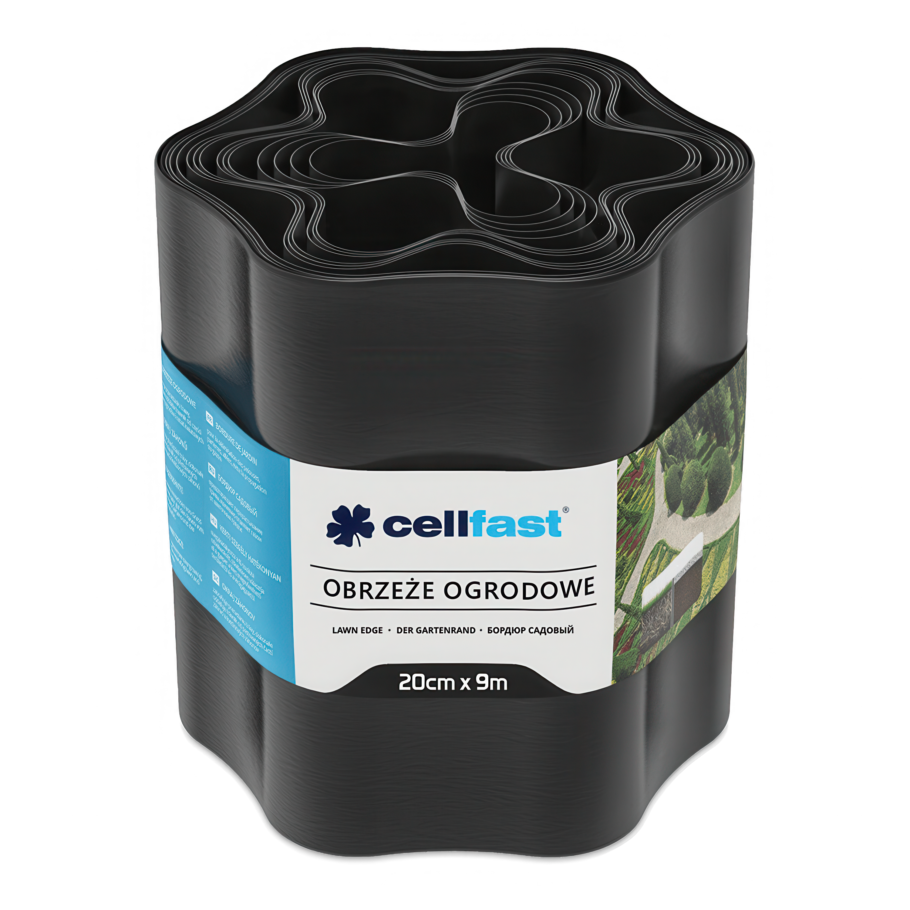 Zahradní obruba 20 cm x 9,0 m černá Cellfast