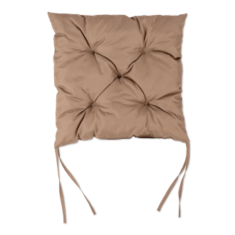 Poduszka jednolita pikowana w kolorze brązowym