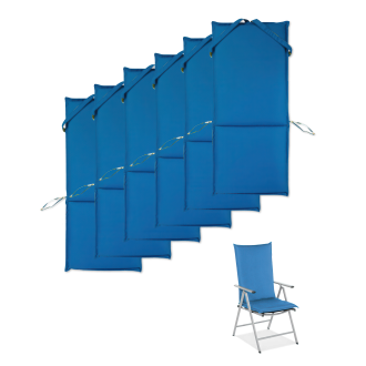 poduszki w kolorze niebieskim dostosowane pod krzesło ogrodowe od moodme