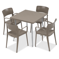 Sada zahradního nábytku PANORA 4+1 béžová - NOVUSSI