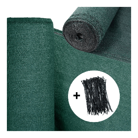 Maskovací rohož 1,5x25m tmavě zelená + stahovací pásky - HARDMAISTER