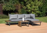 TULIP Tmavě šedá rohová modulová skříň - FOCUS GARDEN