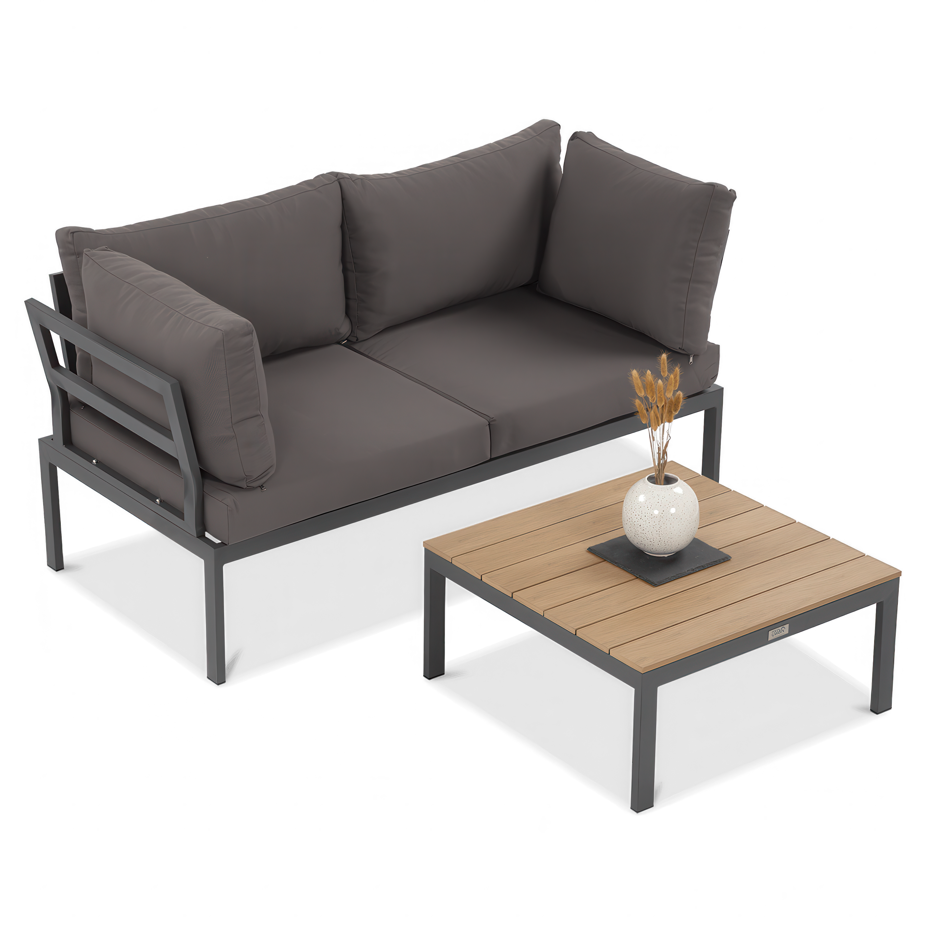Kovová zahradní sestava Bjørkka Java Dark Grey