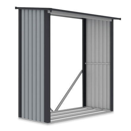 Stojan na dřevo DENVER 182x89cm světle šedý - Hardmaister