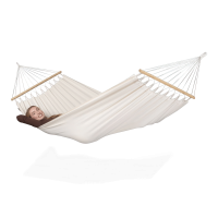 FLORENCIA Latte houpací síť s tyčí z organické bavlny - LA SIESTA