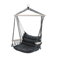 BARBADOS Tmavě šedé závěsné zahradní křeslo - Focus Garden