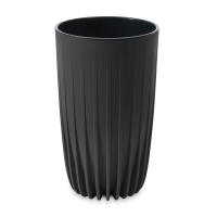 MIRA ECO recyklovaný 30cm vysoký zahradní květináč černý - LAMELA