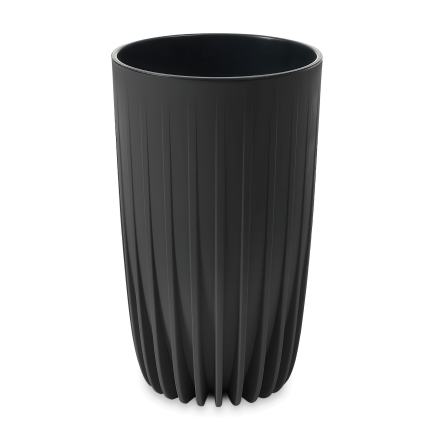 Wysoka donica ogrodowa MIRA ECO recycled 30cm czarna - LAMELA