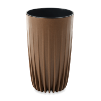 Vysoký zahradní květináč ze dřeva MIRA ECO 30 cm přírodní - LAMELA