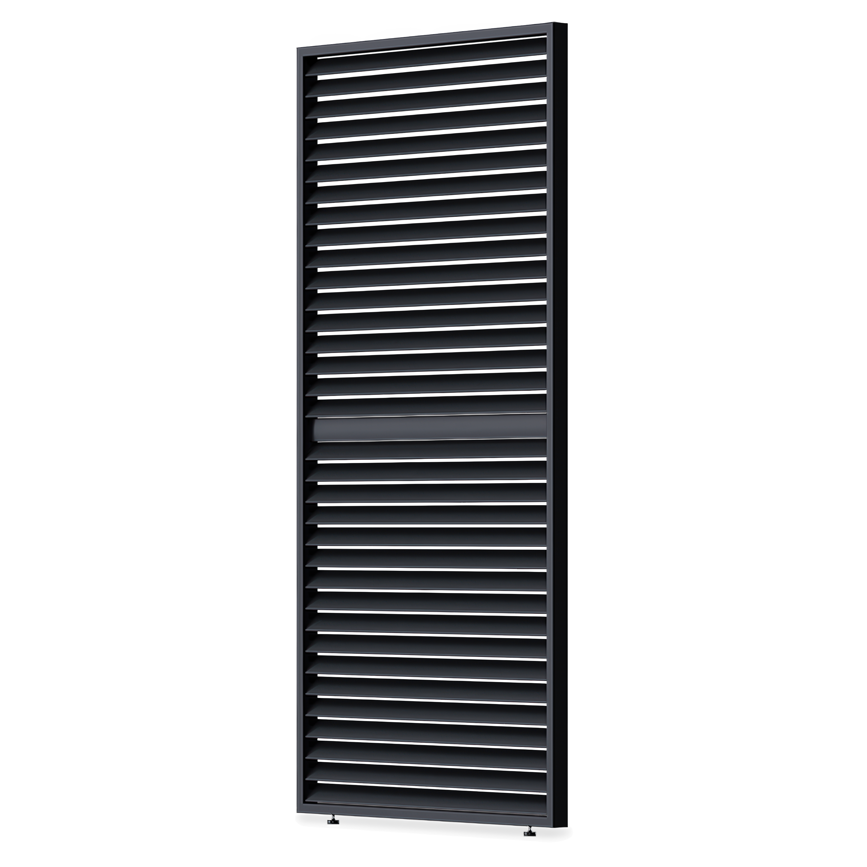 Elegance/Deluxe/Fusion panel żaluzjowy poziomy regulowany, 1.2 m, antracyt, na przezroczystym tle