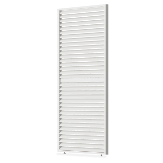 Bílé nastavitelné lamely pro pergoly Gutroof ELEGANCE/DELUXE/FUSION 1.2 m v pohledu z boku