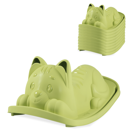 Houpací kočička zelená 78x38x35cm - Smoby