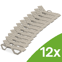Sada 12 bazénových lehátek MONOBLOCK Taupe New - Bjorkka