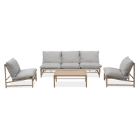 Zahradní sestava MAKANI CAFFE MAX Grey/Beige - Bjørkka