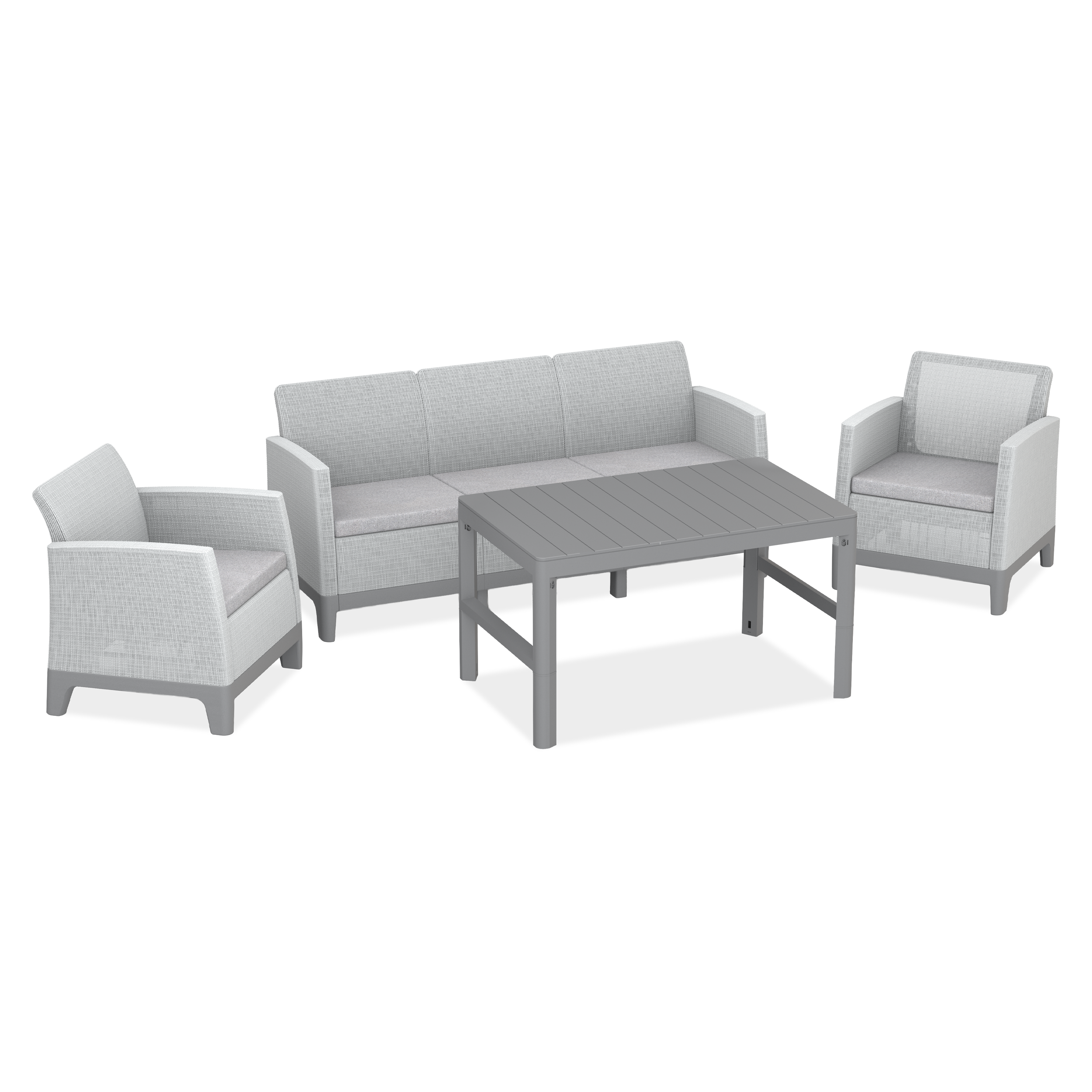 Zahradní set Keter SCANDI MAX 3/LYON, šedý