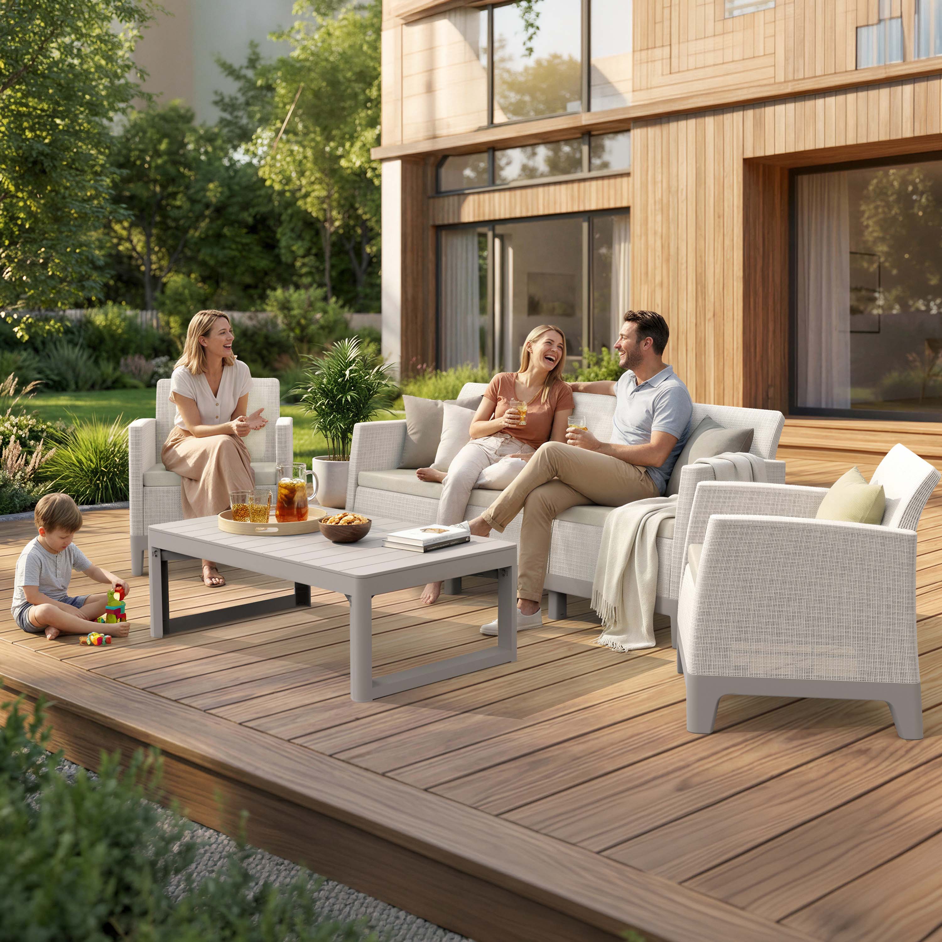 Zahradní set SCANDI MAX3/LYON Ash Grey-Storm Grey / St. Grey - Keter