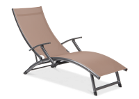 Hliníkové zahradní lehátko RELAX Taupe