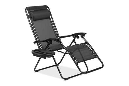 LAGUNA Černé skládací zahradní lehátko - Focus Garden