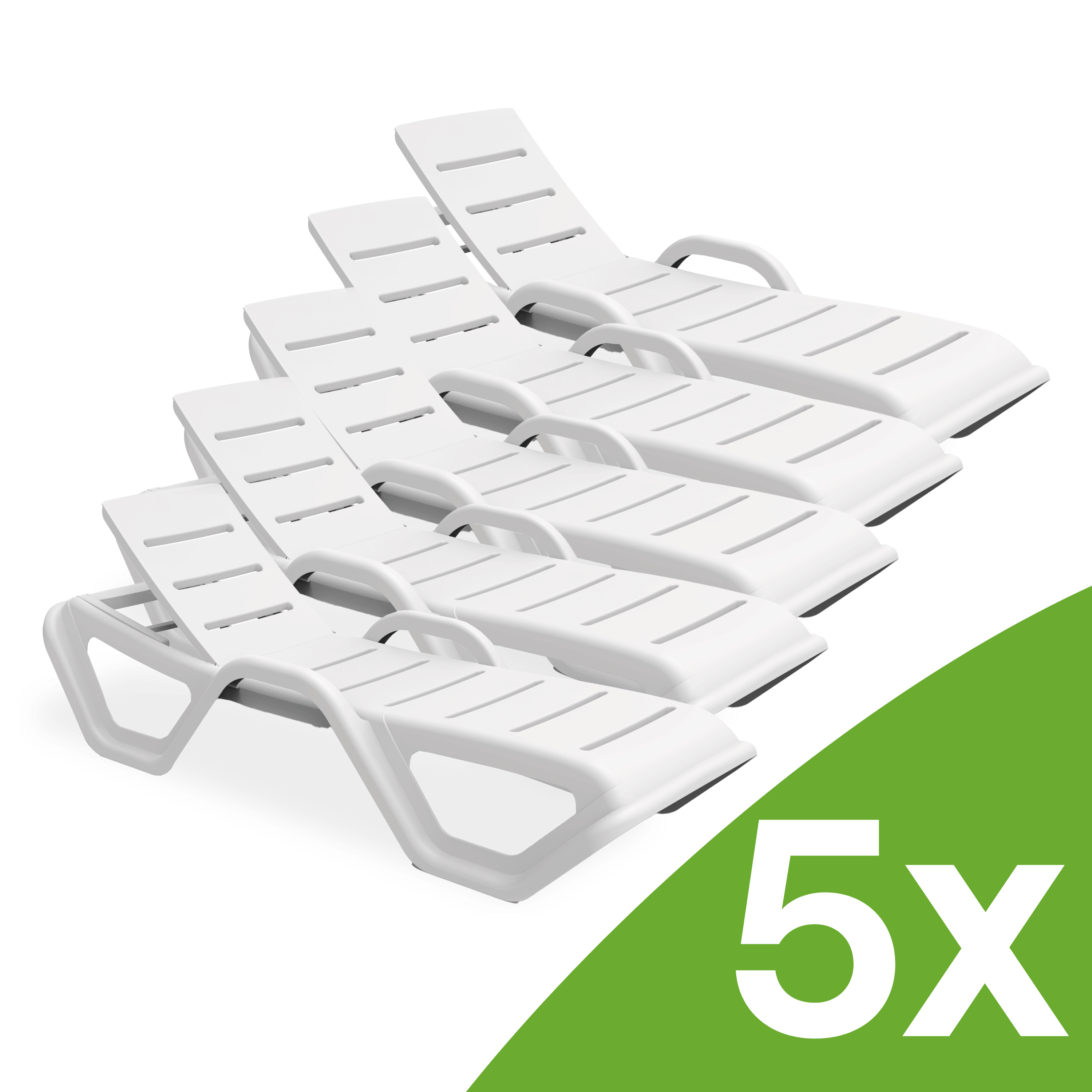 Lehátka k bazénu MONOBLOCK White SET 5KS New - Bjorkka
