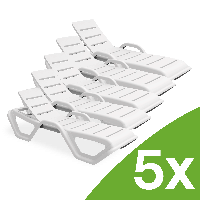 Lehátka k bazénu MONOBLOCK White SET 5KS New - Bjorkka