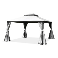 Zahradní pavilon s moskytiérou a závěsy VANCOUVER 4x4 Light Grey - Hardmaister