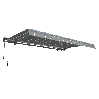 Markýza na terasu PREMIUM 400x300 šedá/bílá - Gutroof