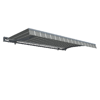 Markýza PREMIUM AUTOMATIC 400x300 šedá/bílá - Gutroof