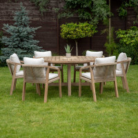 Kulatý stůl se židlemi MARIGOLD 6+1 Round - FURRORE