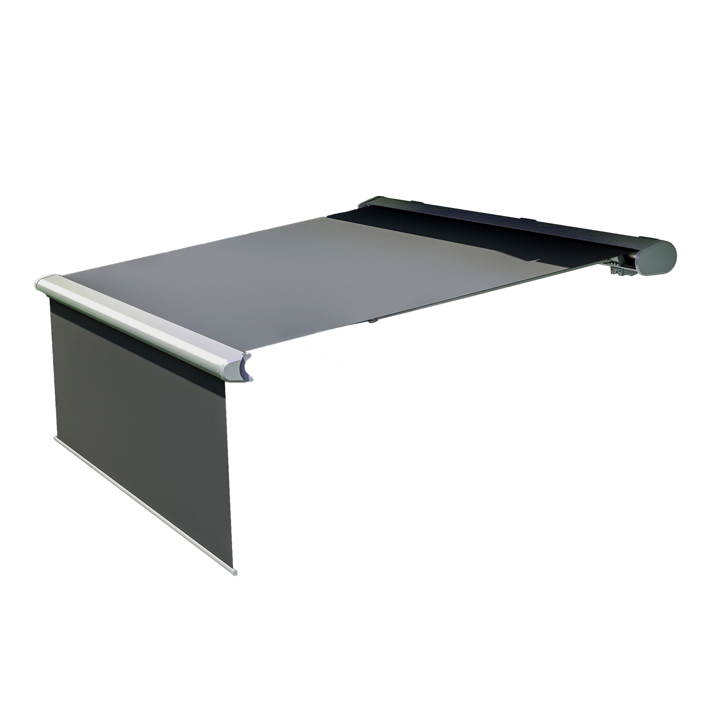 Markýza na terasu DELUXE PLUS AUTOMATIC 450x300 GREY s LED a senzorem - Gutroof